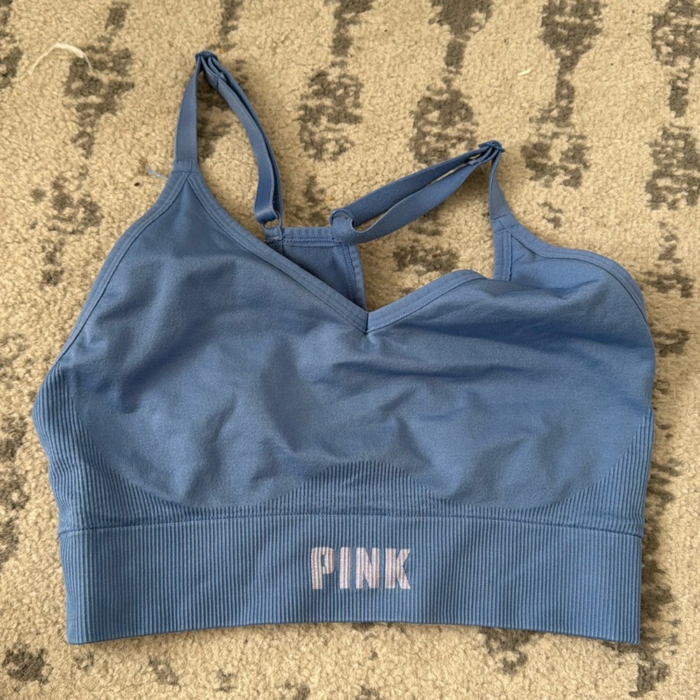 PINK Victoria's Secret Blue Sports Bra